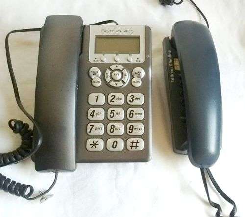 Easitouch 405 and Telkom Slimline Landline Telephone Handsets (2 Handsets)