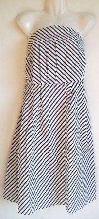 Striped Black and White Dress. To Fit 38