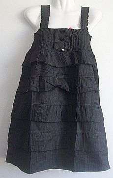 Ruffled Soft Denim Dress. To Fit 36