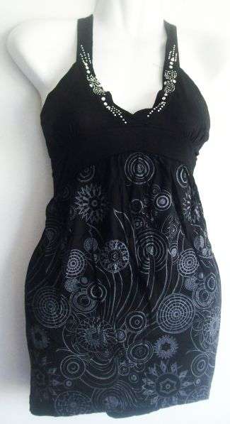 Halter Neck Black Top. To Fit Size 38