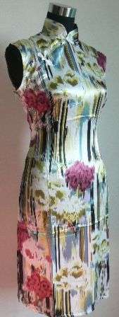 Chinese Satin Dress. To Fit 38