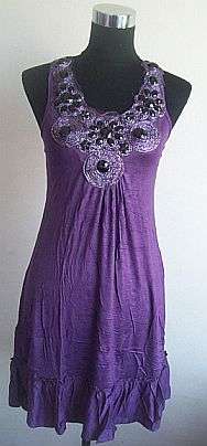 Embelished Cotton Dress. To Fit Sizes 34