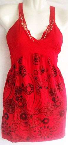 Halter Neck Red Top. To Fit Size 34