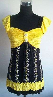Lovely Dress/Top With Crinkled Satin Bodice. Size 36