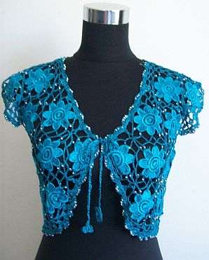 Lovely Beaded Shrug Top. Size 36/38