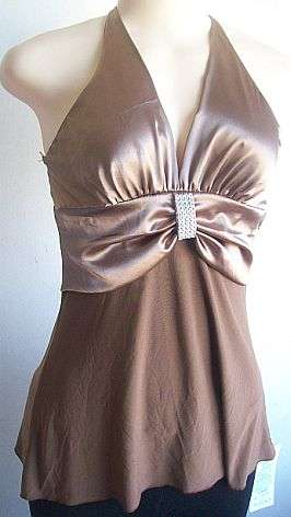 Halter Styled Chocolate Top. To Fit Sizes 36/38