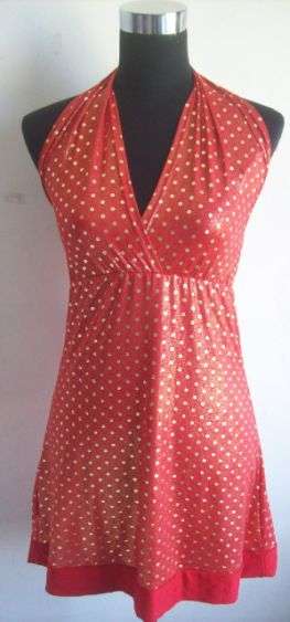 Polka Dot Red Dress Top. Size 34