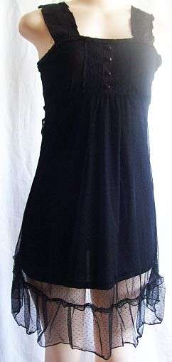Sheer Black Dress. To Fit Sizes 34