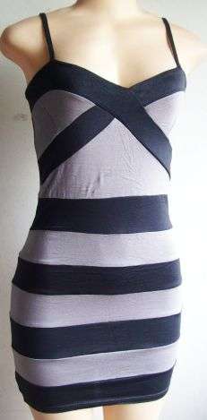 Grey Striped Dress. Size 34