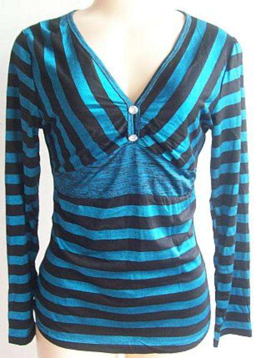 Striped, Elegant Striped Top - Size  36