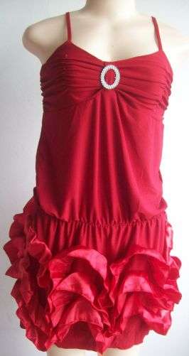 Strapy, Red Mini Dress. Size 36