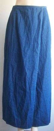 Soft Denim Wrap-0ver Skirt.Size 30 - 32