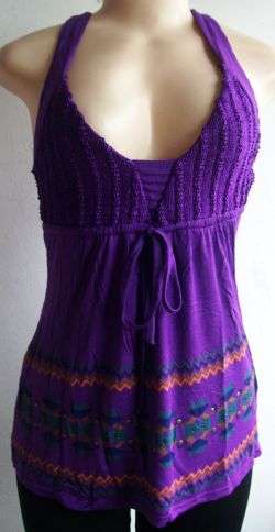 Purple Floral Top. Size 34