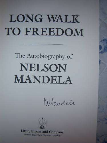 URGENT- SIGNED NELSON MANDELA - LONG WALK TO FREEDOM - SIGNED BY MADIBA