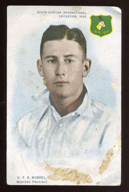 2 - 1929 South African International Cricketers Postcards - Ochse E.P. & Morkel W.P.