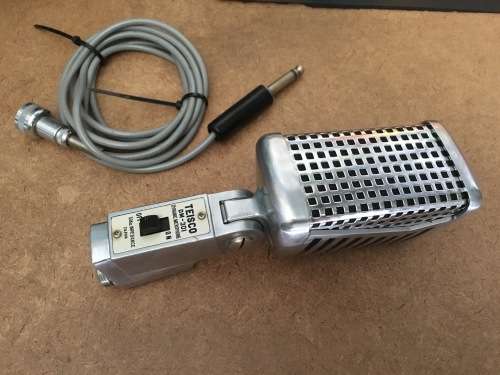 vintage microphone / TEISCO model DM-301/ dynamic microphone/ elvis microphone/ 1960s
