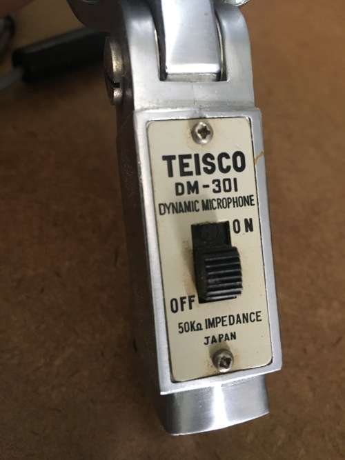 vintage microphone / TEISCO model DM-301/ dynamic microphone/ elvis microphone/ 1960s
