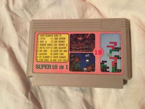 18 in 1 NES,FAMICOM,FAMICLONE,8 BIT,GOLDEN CHINA,TV GAME