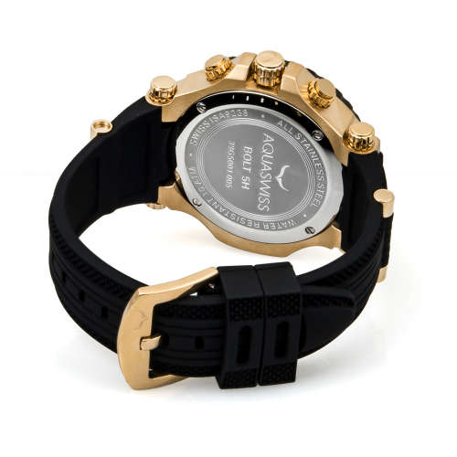 Aquaswiss Men's Bolt 5H Thick & Heavy Swiss Chronograph Watch W/ BOX, PAPERS * A MUST HAVE!!!*