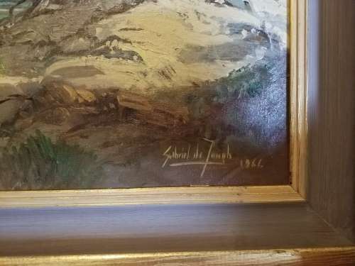 Beautiful oil on canvas by Gabriel De Jongh - A View of Table Mountain