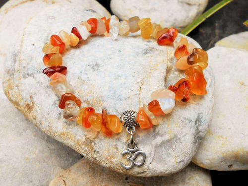 CARNELIAN OM BRACELET