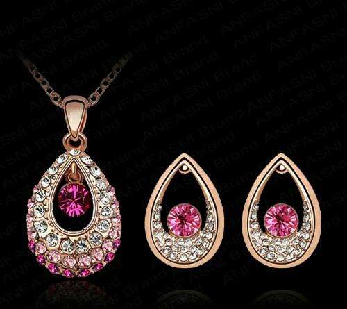 Hottest18K Gold Plated Fashion Peacock Jewelry Sets SWA Stellux Austrian Crystal Necklace Earring
