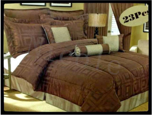 SUPER KING size Bedspread Superior Luxurious 17 piece heavy comforter set