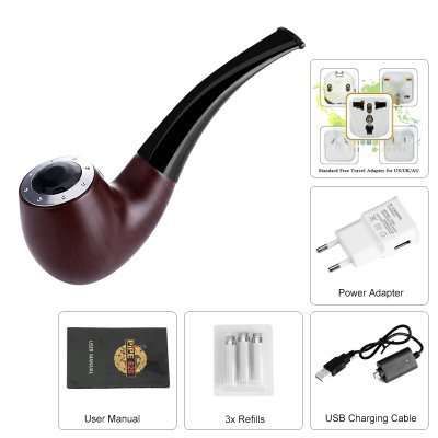PIPE 628 Automatic 6-In-1 Vape Mod Kit - 350mAh Battery, 2ml Tank, Authentic Pipe Design, 510 Thread