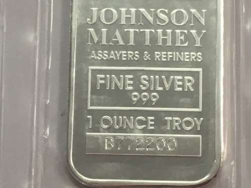 1 Ounce Troy Silver - Johnson Matthey Assayers and Refiners