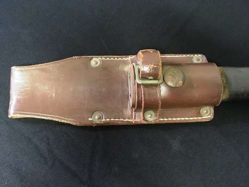 WWI-WWII Wilkinson British Pattern 1907 Bayonet with Leather Scabbard & Frog