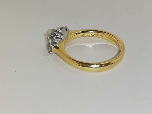 18ct Two Tone Browns Protea Trilogy ring - complete package