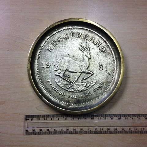 Giant Krugerrand Paperweight