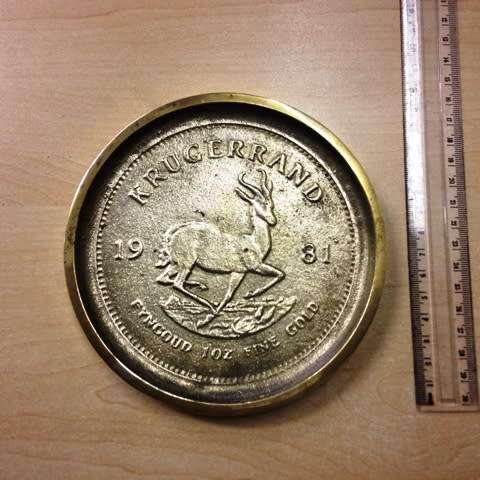 Giant Krugerrand Paperweight