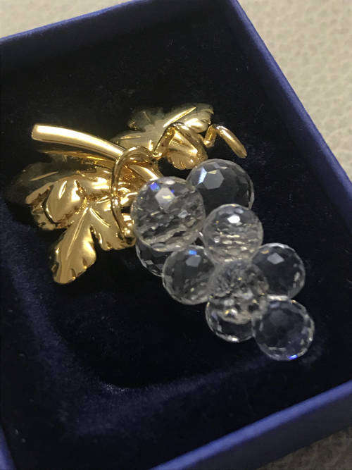 Swarovski Grape Brooch