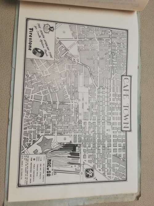 An RAC Route. Cape Town to Johannesburg via Bloefontein - Vintage Road Map