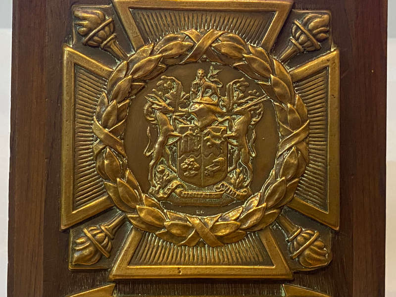 South African WW2 Killed in Action Memorial plaque for `SIG GH KEATLEY SACS 232134V`