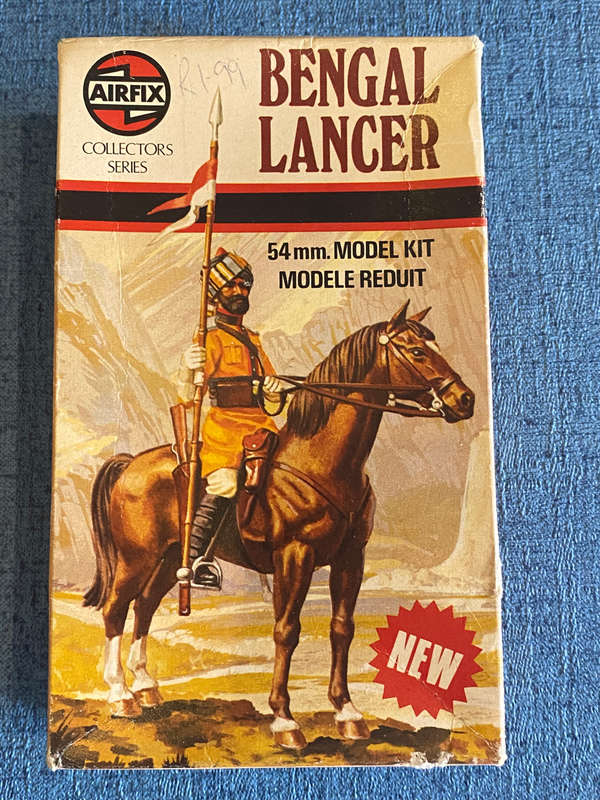 Vintage Airfix Bengal Lancer Airfix 54mm Model Kit - Partially assembled