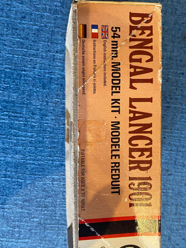 Vintage Airfix Bengal Lancer Airfix 54mm Model Kit - Partially assembled