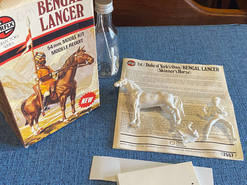Vintage Airfix Bengal Lancer Airfix 54mm Model Kit - Partially assembled