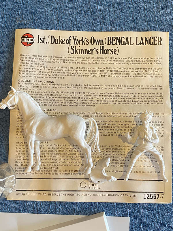 Vintage Airfix Bengal Lancer Airfix 54mm Model Kit - Partially assembled