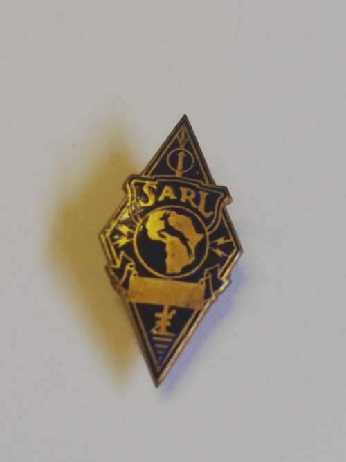 South African Radio League Lapel Pin - stamped Sam on reverse