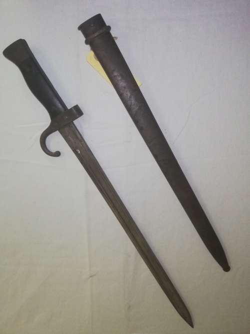 French M1892 Mannlicher-Berthier Bayonet with scabbard