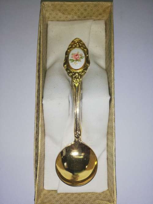 Eetrite Gold Plated Sugar Spoon - with box