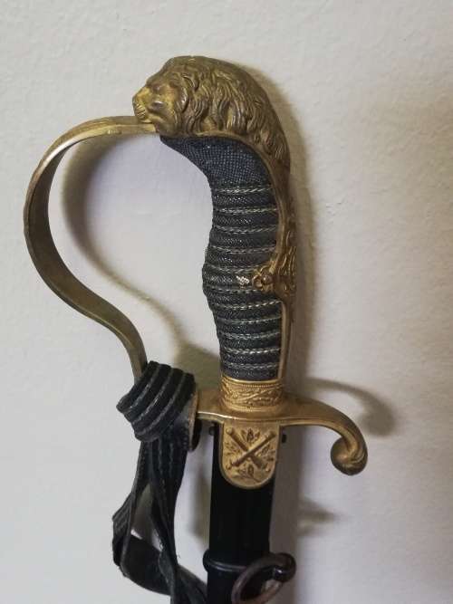 Imperial German WW1 Artillery officers Lion head sword
