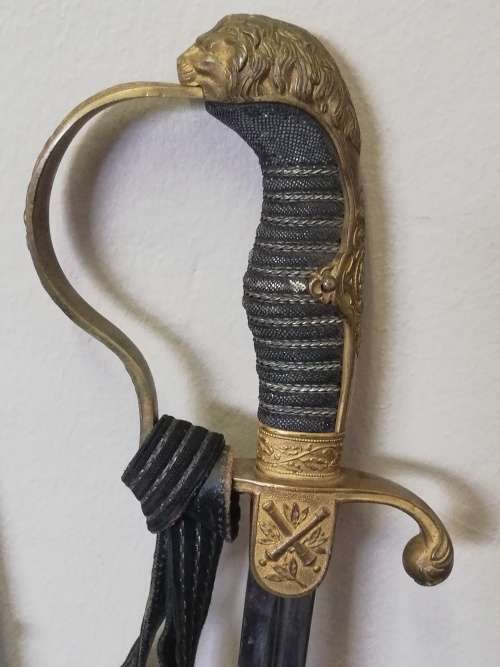 Imperial German WW1 Artillery officers Lion head sword