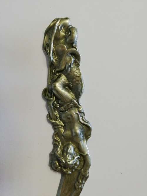 Pewter Mermaid Letter Opener - possible Jugendstil
