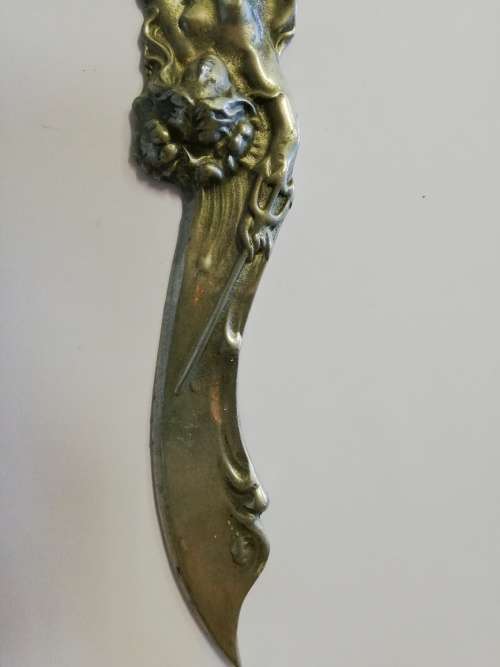 Pewter Mermaid Letter Opener - possible Jugendstil