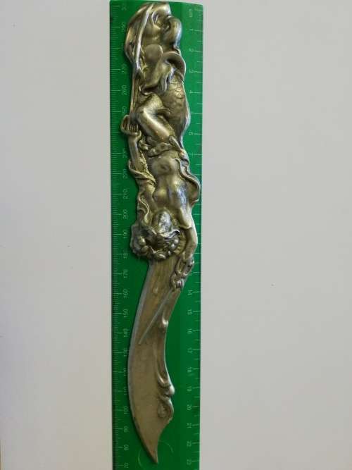 Pewter Mermaid Letter Opener - possible Jugendstil