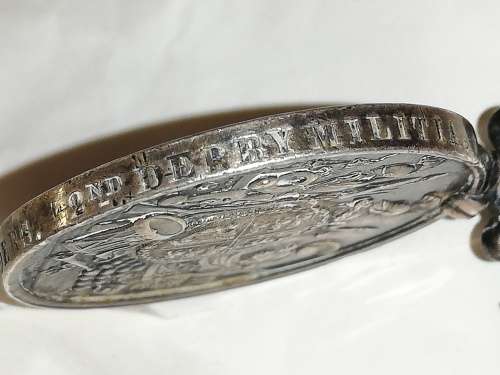 Long Service Good Conduct medal - Awarded to Sjt Mjr S Sanders of 2nd Derby Militia