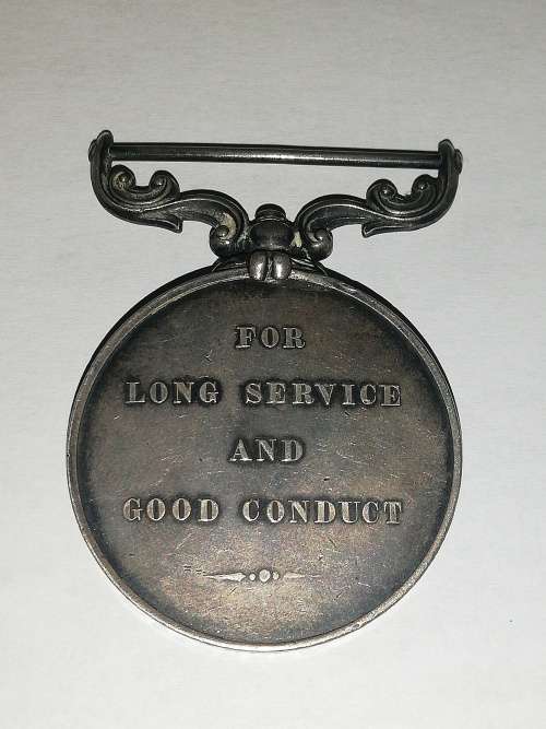 Long Service Good Conduct medal - Awarded to Sjt Mjr S Sanders of 2nd Derby Militia